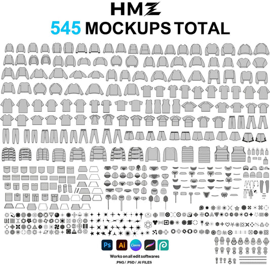 HMz Mockup Pack (545 Mockups) + "FREE REAL MOCKUPS“